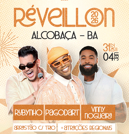 Alcobaça se prepara para um Réveillon 2026 com shows e arrastão na orla