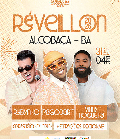 Alcobaça anuncia programação do Réveillon 2026 com grandes atrações nacionais e programação cultural