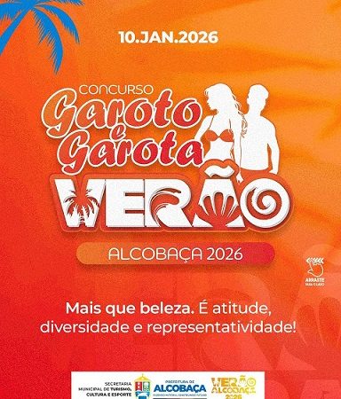 Concurso Garoto e Garota Verão Alcobaça 2026 abre inscrições e celebra diversidade