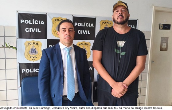Jornalista Ary Vieira se apresenta à polícia, confirma disparos e alega legítima defesa na morte de Thiago Guerra em Teixeira de Freitas