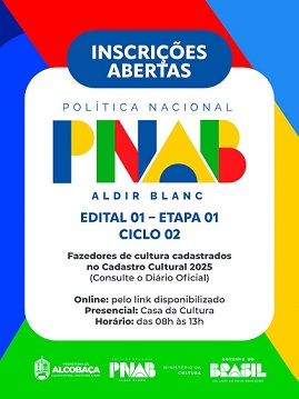 Inscrições abertas para o Edital 01 da Política Nacional Aldir Blanc em Alcobaça